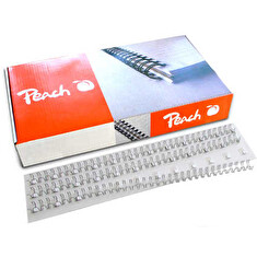 Peach PW064-01 Vazací hřbet 3:1 A4 6mm stříbrný (100 ks)