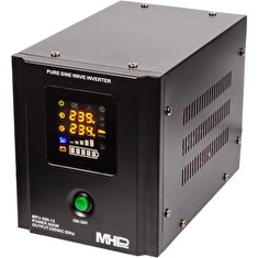 Napěťový měnič MHPower MPU-500-12 záložní zdroj, 12V/230V, 500W, funkce UPS, čistý sinus