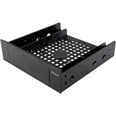 AKASA Montážní kit pro 3,5" HDD do 5,25" pozice, 1x 3,5" nebo 2,5" HDD/SSD, plastový, černý