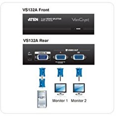 ATEN Video rozbočovač 1 PC - 2 VGA 450 MHz