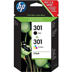 HP Ink Cartridge 301/CMYK/165/190 stran/2-pack