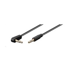 PREMIUMCORD Kabel Jack 3,5mm - 3,5mm konektor 90° M/M 0,5m