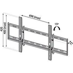 TB TV wall mount TB-751 up to 80", 35kg max VESA 600x400