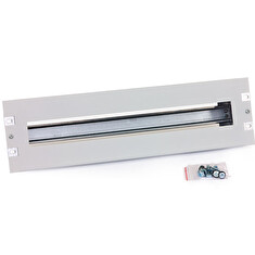 19" instalační panel s DIN lištou 3U šedá