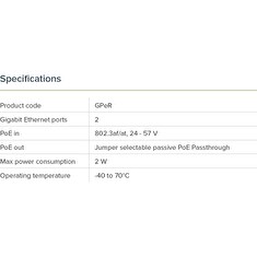 Mikrotik GPeR Gigabitový pasivní ethernet repeater