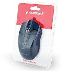 Gembird MUS-3B-01/Kancelářská/Optická/1 000 DPI/Drátová USB/Černá