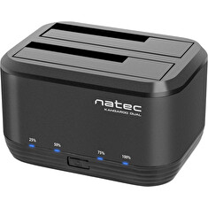 Dokovací stanice pro HDD 2,5"/3,5" USB 3.0 Natec Kangaroo Dual, funkce klonování, napájecí adaptér