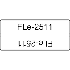 FLe-2511, předřezané štítky - černá na bílé, šířka 21 mm