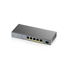 Zyxel GS1350-6HP, 6 Port managed CCTV PoE switch, long range, 60W, 802.3BT (1 year NCC Pro pack license bundled)