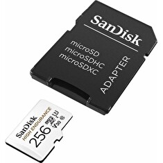 SanDisk High Endurance/micro SDXC/256GB/100MBps/UHS-I U3 / Class 10/+ Adaptér