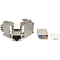 Keystone modul RJ45 stíněný, 10 Gb, třída Ea, 4PPoE