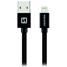 Swissten Datový Kabel Textile Usb / Lightning 0,2 M Černý