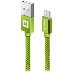 Swissten Datový Kabel Textile Usb / Lightning 1,2 M Zelený