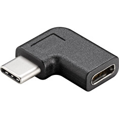 PremiumCord USB 3.1 C/male - C/female zahnutý konektor 90°