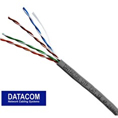 DATACOM UTP flex, Cat.5e PVC,šedý, 100m, lanko