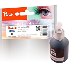 PEACH kompatibilní cartridge Brother CISS BT6000, černá pigment, PI500-180, 100ml