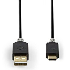 Nedis CCBW60600AT10 - USB 2.0 kabel | Typ-C Zástrčka - A Zástrčka | 1 m | Antracit