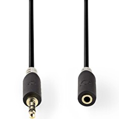 Nedis CABW22050AT10 - Stereofonní Audio Kabel | 3,5mm Zástrčka - 3,5mm Zásuvka | 1 m | Antracit