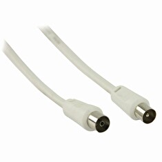 Nedis CSGP40000WT30 - Koaxiální Kabel 90 dB | IEC (Koaxiální) Zástrčka - IEC (Koaxiální) Zásuvka | 3 m | Bílá barva