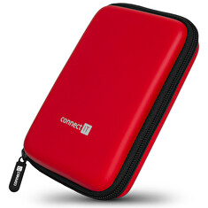 CONNECT IT HardShellProtect pevné skořepinové ochranné pouzdro na 2,5" HDD, červené