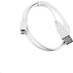 C-TECH Kabel USB 2.0 AM/Micro, 2m, bílý
