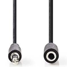 Nedis CAGB22050BK10 - Stereofonní Audio Kabel | 3,5mm Zástrčka - 3,5mm Zásuvka | 1 m | Černá barva