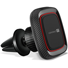 CONNECT IT InCarz 4Strong360 CARBON univerzální magnetický držák do auta, 4 magnety, ČERVENÝ