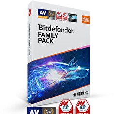 Bitdefender Family pack pro domácnost (15 zařízení) na 1 rok