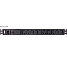 Aten PE0110S Základní 1U PDU s přepěťovou ochranou 10A vstup C14 výstup 10x C13