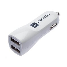 CONNECT IT USB PREMIUM nabíječka univerzální do auta (2x USB 3,1A a 1A), bílá