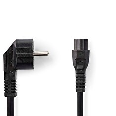 Nedis CEGB10100BK20 - Napájecí Kabel | Úhlová zástrčka Schuko - IEC-320-C5 | 2 m | Černá barva