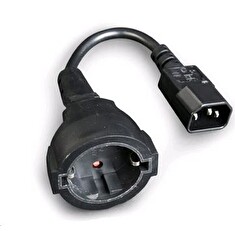 Gembird Kabel CABLEXPERT síťový adaptér C14 (M) -> schuko (F), 15 cm