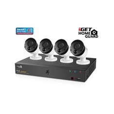 iGET HOMEGUARD HGNVK85304 Kamerový PoE systém se SMART detekcí pohybu, 8-kanálový FullHD NVR + 4x FullHD venkovní kamera