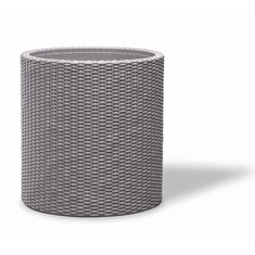 Květináč Keter Cylinder M Silver Grey