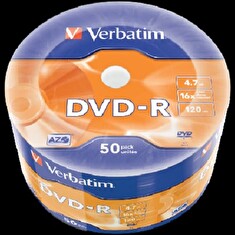 VERBATIM DVD-R AZO 4,7GB, 16x, wrap 50 ks