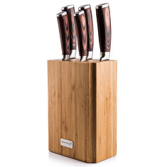 Sada nožů G21 Gourmet Nature 5 ks + bambusový blok