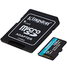 KINGSTON 128GB microSDHC Canvas Go! Plus 170R/100W U3 UHS-I V30 Card + SD Adapter