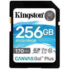 KINGSTON 256GB SDXC Canvas Go! Plus 170R/90W CL10 U3 V30