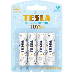 TESLA TOYS+ BOY alkalická baterie AA (LR06, tužková, blister) 4 ks