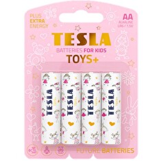 TESLA TOYS+ GIRL alkalická baterie AA (LR06, tužková, blister) 4 ks