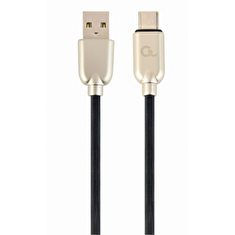GEMBIRD CABLEXPERT Kabel USB 2.0 AM na Type-C kabel (AM/CM), 1m, pogumovaný, černý, blister, PREMIUM QUALITY