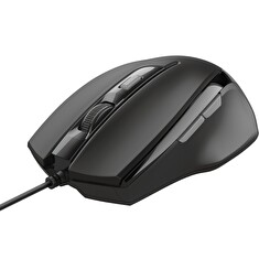 TRUST VOCA/Kancelářská/Optická/Pro praváky/2 400 DPI/Drátová USB/Černá