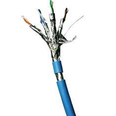 DATACOM F/FTP drát CAT6A LSOH,Eca 300m, plášť modrý