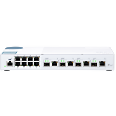QNAP řízený switch QSW-M408-4C (12 portů: 8x Gigabit port + 4x 10G SFP+ / 10GbE kombo porty)