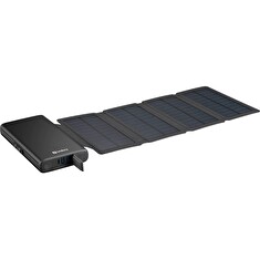 Sandberg Solar 4-Panel Powerbank 25000 mAh, solární nabíječka, černá