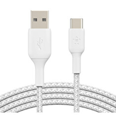 Belkin BOOST CHARGE™ USB-C/USB-A kabel, 2m, bílý - odolný