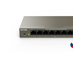 Tenda TEG1109P-8-102W - PoE AT Switch 102Watt, 9xRJ45 Switch s 8x 10/100/1000 Mbps PoE, Fanless, Kov