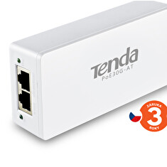 Tenda PoE30G-AT - Gigabit Power Injector, 30W, 48V, 802.3at/802.3af,PD Autodet., 2x GbE LAN