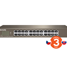 Tenda TEG1024D - 24-port Gigabit Ethernet Switch, 10/100/1000 Mbps, Fanless, Rackmount, Kov