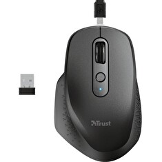 TRUST OZAA/Ergonomická/Optická/Pro praváky/2 400 DPI/Bezdrátová USB/Černá
